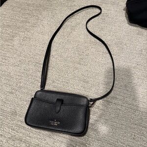 Black Kate Spade Leila Small Tab Crossbody